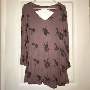 Free People Floral Embroidered Dress